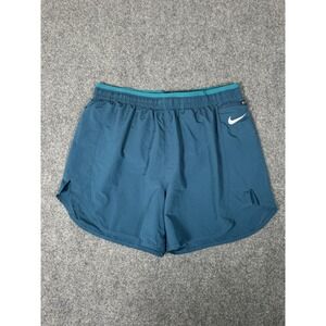 Nike Tempo Luxe Running Shorts Women Medium Blue Pockets Training Workout 5" EUC